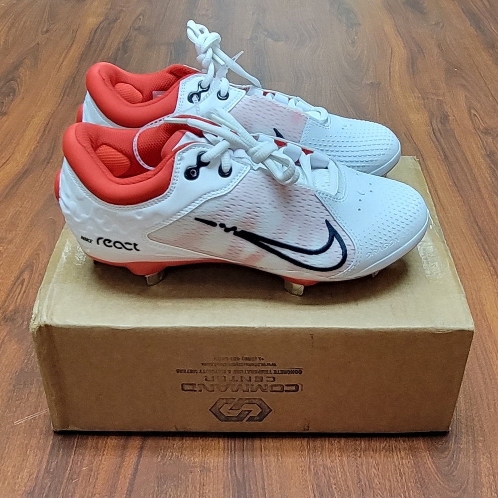 Nike Hyperdiamond 4 Elite Softball Cleat Red White  Women's size 7